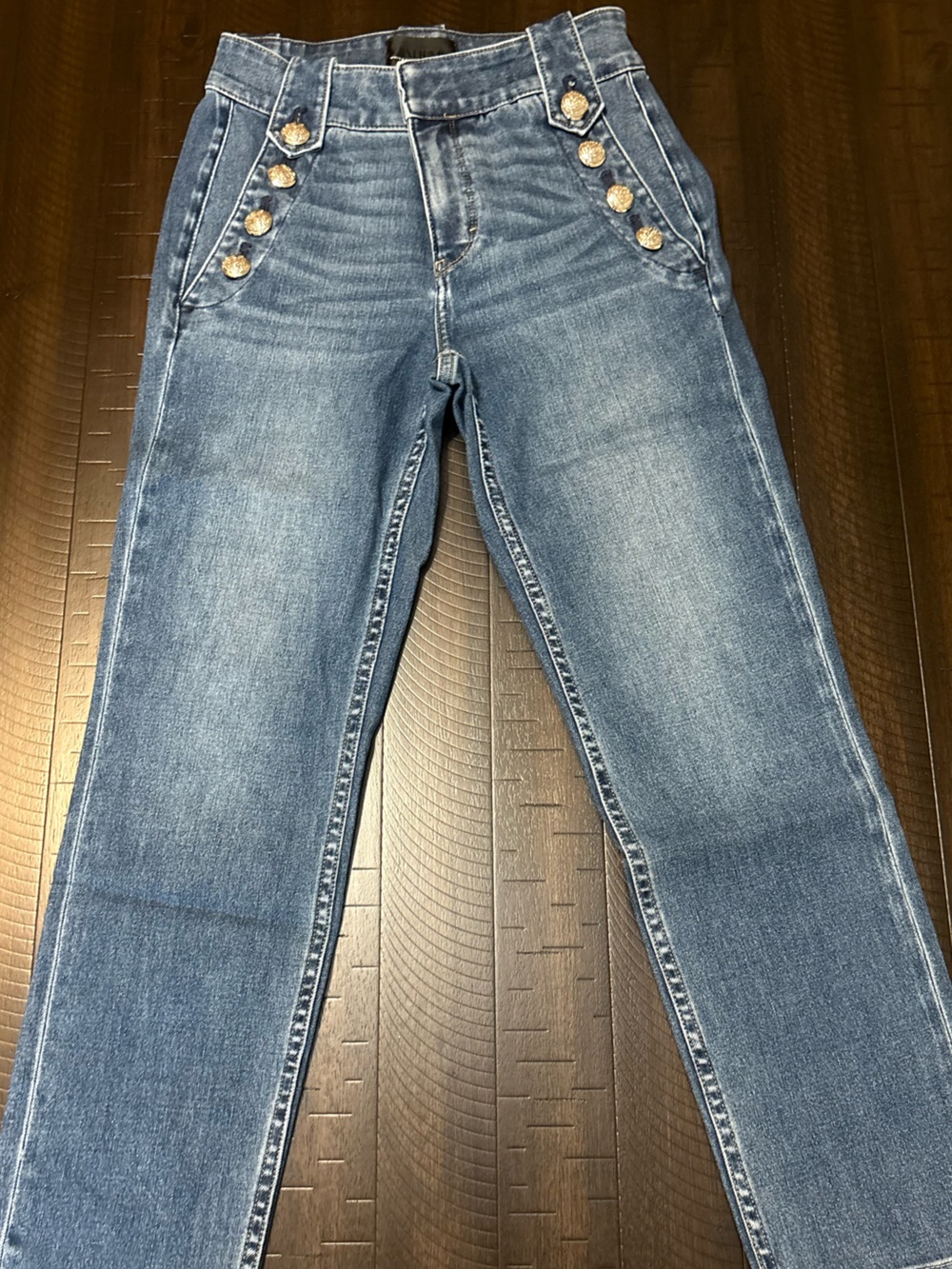 White House Black Market Women's Denim Straight-Leg Jeans - Medium Blue
